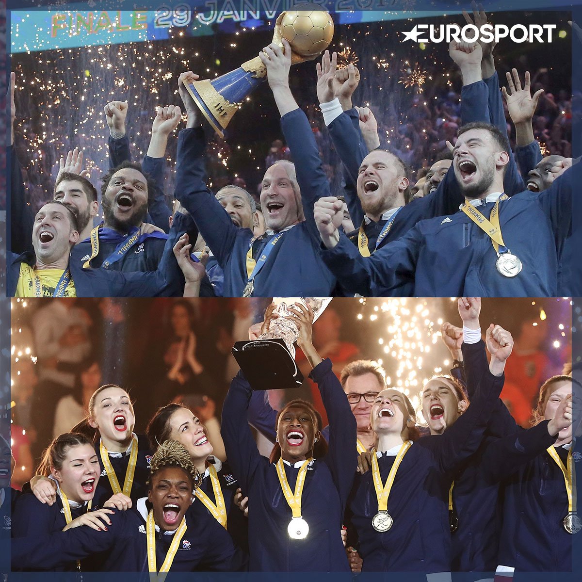 Eurosport_FR's tweet photo. Alors, c'est qui les Patrons maintenant ?! 🇲🇫💖 #FRANOR https://t.co/0uUkNZSaz4