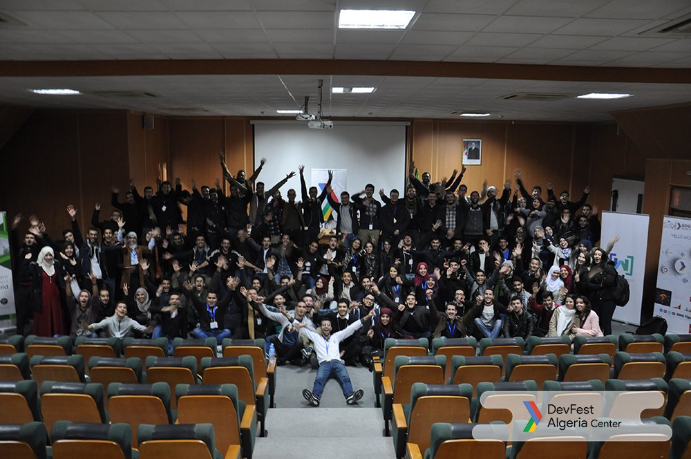 GDG_Algiers's tweet photo. Thanks to all participants for making GDG DevFest Algeria Center 2017 special  <3
#United #DevFestAlgeriaCenter #GDGAlgiers #GDGLesRosiers #GDGTipaza #GDGChlef #GDGGhardaia #GDGMsila #GDGElTarf #GDGTlemcen #Workshops #GDGs #Algeria #2K17 https://t.co/ShBGKg7kqW