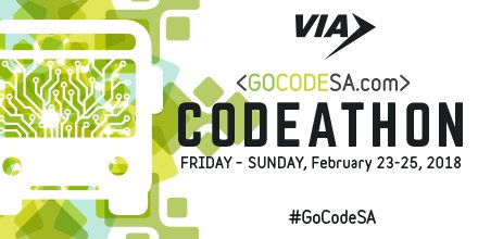 VIA_Transit's tweet photo. Got tech? VIA does! #goCodeSA #VIAcodeathon happens 2/23-25. Don't miss it. Sign up at https://t.co/g5KvBPxlyg. https://t.co/xb8V4mfBAg