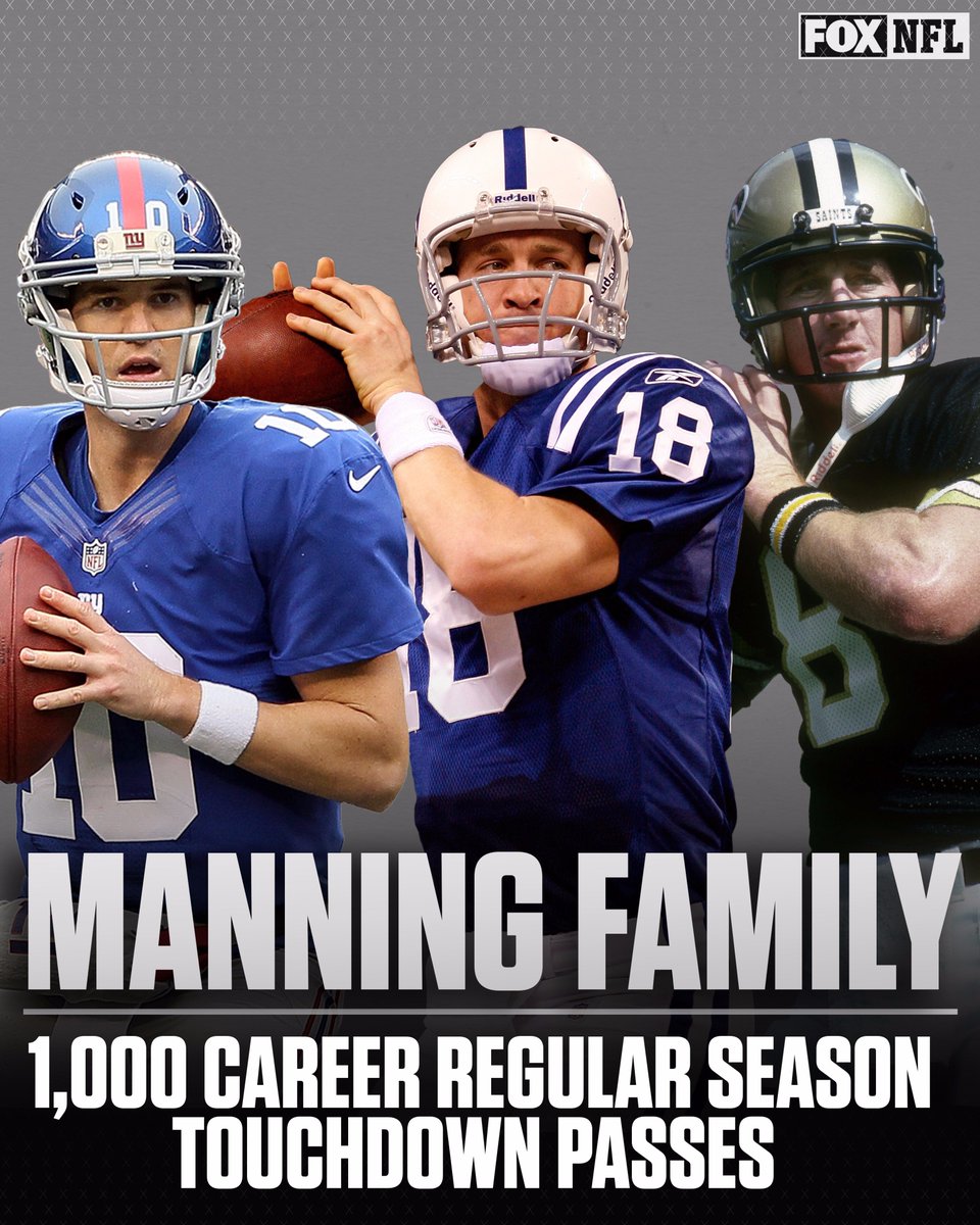 NFLonFOX's tweet image. A thousand touchdowns for House Manning (via @RLiuNFL)