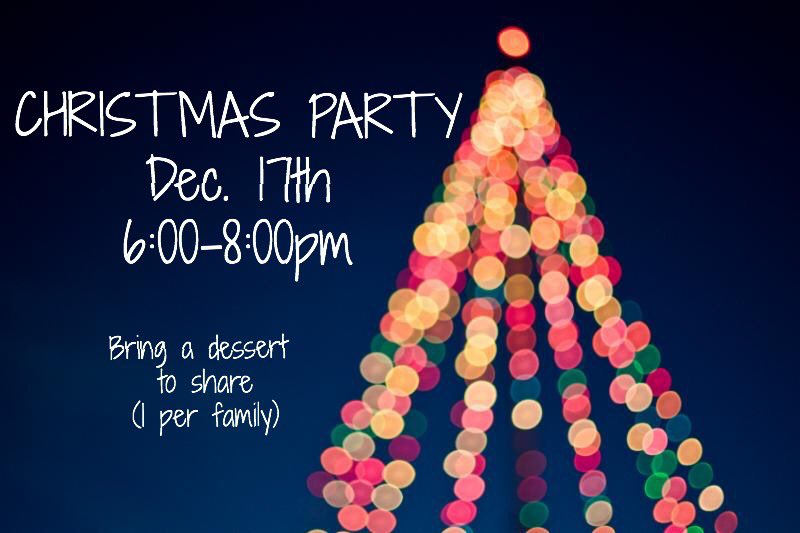 NRH_Students's tweet photo. Our Christmas Party is TONIGHT! Bring a dessert to share (1 per family) and a friend! We’ll see you at 6:00pm! https://t.co/zUm3ZB1ACj