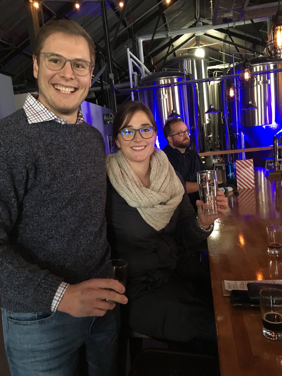 HoppyTrolley's tweet photo. Nick and Emily @LakeMonsterBrew #hoppytrolley #mncraftbeer https://t.co/KRHEMEUJCm