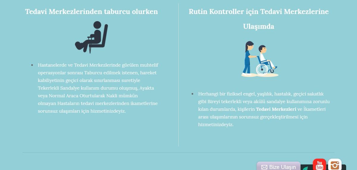 Tedavi Merkezlerinden Taburcu olurken ve Rutin Kontroller için Engelli, Yaşlıya özel Destekli Ulaşım #destekliulasim #taburcuulasimi #taburcunakil