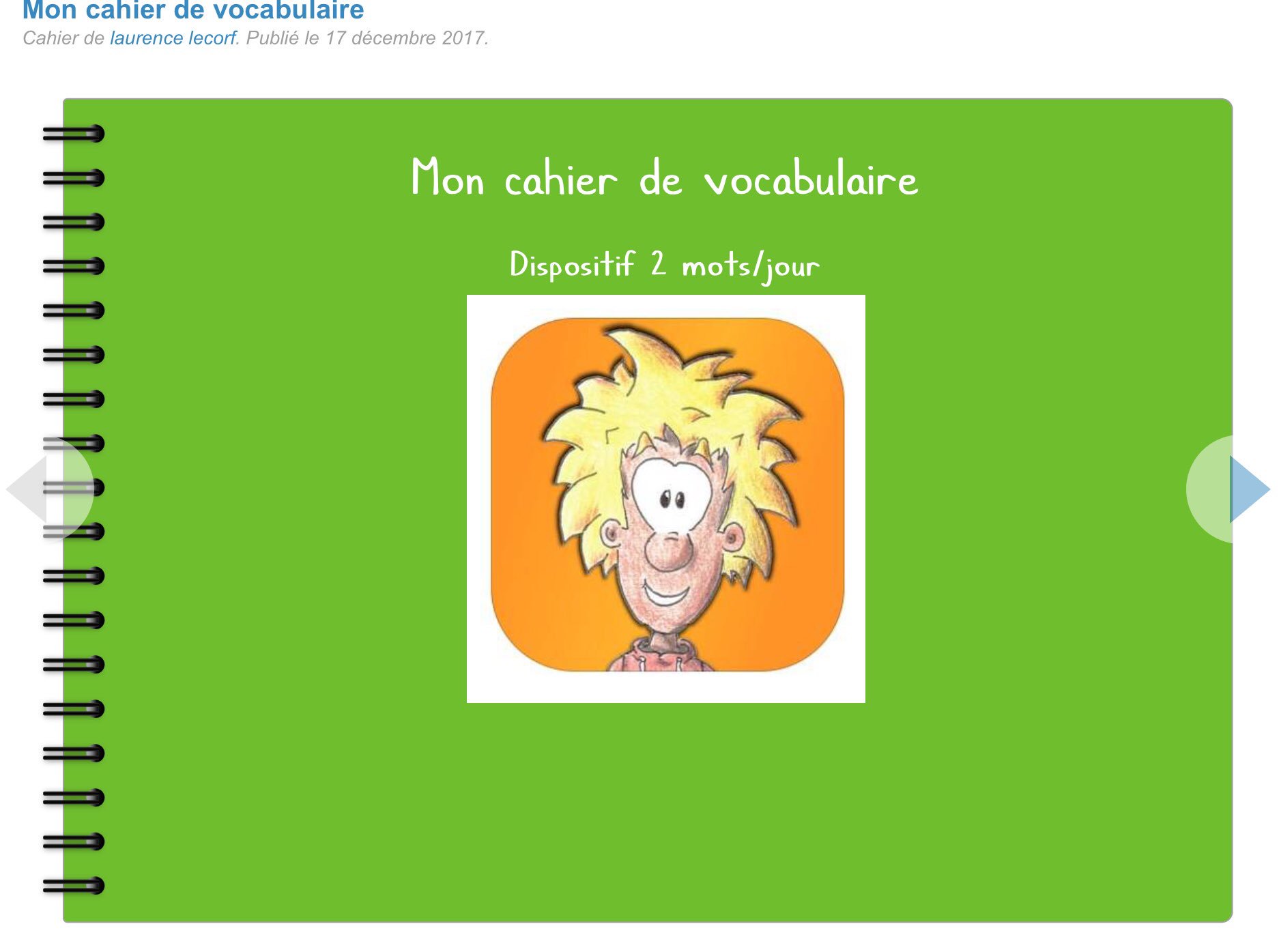 Apprentilangue - Mon cahier de vocabulaire GS - Ateliers de langage