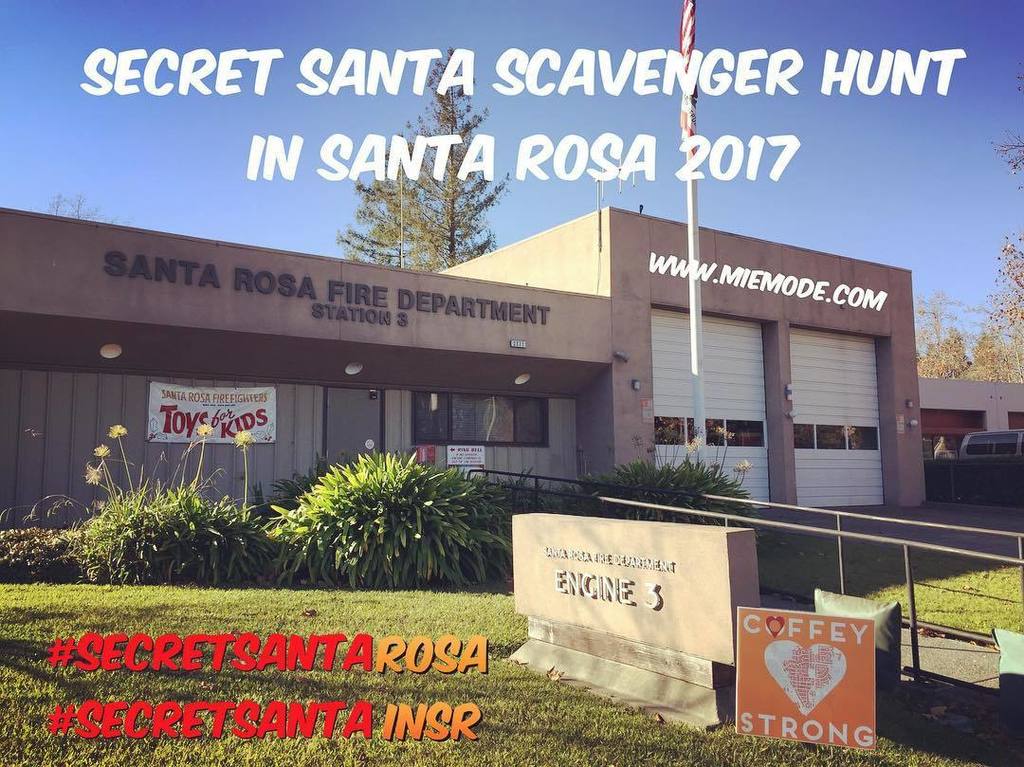 miemode_crew's tweet photo. #secretsantaRosa #secretsantainSR Secret Santa 🎅 Scavenger Hunt in Santa Rosa 2017 > New drop: Find a drop-off spot for #toysfortots Last chance to look for hidden #vrviewer #happyholidays #sonomastrong #coffeystrong https://t.co/lbIYop79wr https://t.co/KR66As2Pfc