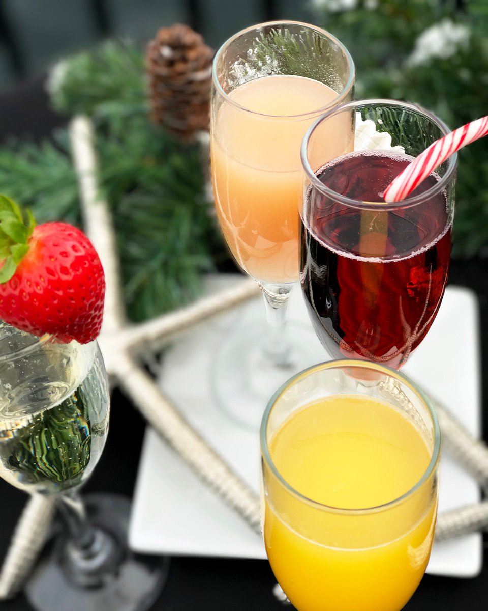 What is #brunch without a delicious lineup of holiday mimosas?!