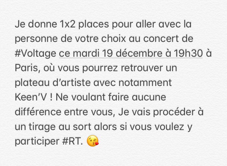 KeenV_Family's tweet photo. Je contacterai le ou la gagnant(e) demain en début de soirée. 🤗 https://t.co/jbIISJ1t7D