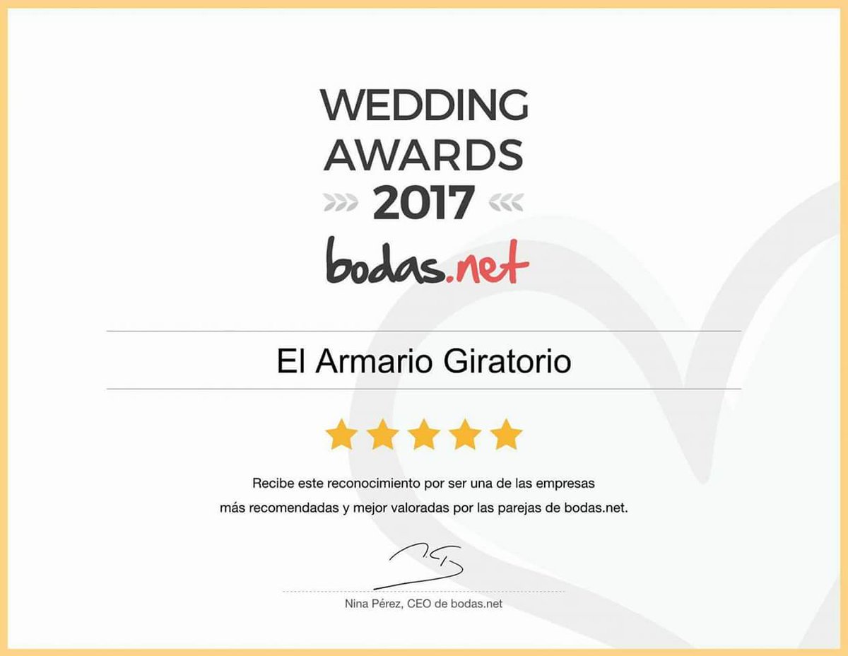 Y un año más, nos encontramos entre las empresas más recomendadas y mejor valoradas de bodas .net. Esperamos seguir así por muchos más. Gracias a todas aquellas personas que confían en nosotros y sobre todo a aquellas que comparten su experiencia. Siempre es un placer!!