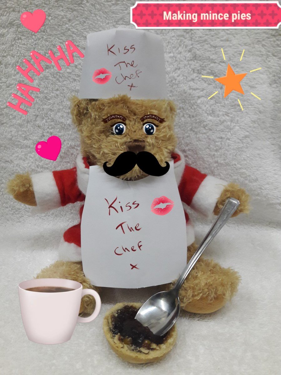 PI_Newport_SW's tweet photo. #12daysofbernard 
Sunday 17th,
Bernard busy in the kitchen. https://t.co/64HHd5EgAo
