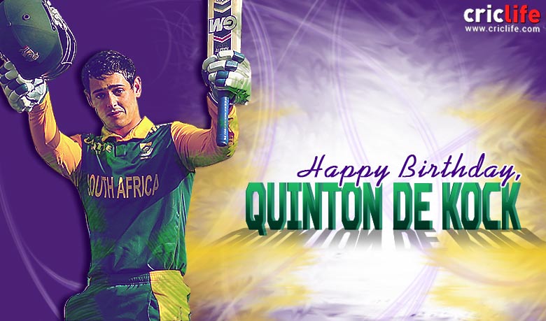 Happy Birthday Quinton De Kock wishing u many many runs whole format\s. 