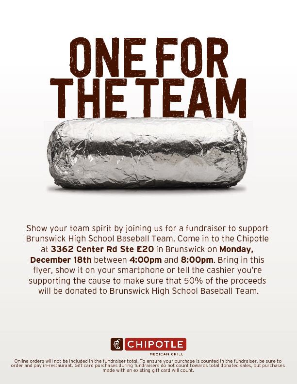 Matt Pastorelle (@mpastorelle) on Twitter photo If your out and about shopping for the holiday and don’t feel like cooking tomorrow evening, stop on up at Chipotle for dinner and help out the Brunswick High School Baseball Program. <a href="/Bwickbaseball/">Brunswick Baseball</a> <a href="/BHSGoBigBlue/">Brunswick HS Athletics</a> If your out and about shopping for the holiday and don’t feel like cooking tomorrow evening, stop on up at Chipotle for dinner and help out the Brunswick High School Baseball Program. <a href="/Bwickbaseball/">Brunswick Baseball</a> <a href="/BHSGoBigBlue/">Brunswick HS Athletics</a>