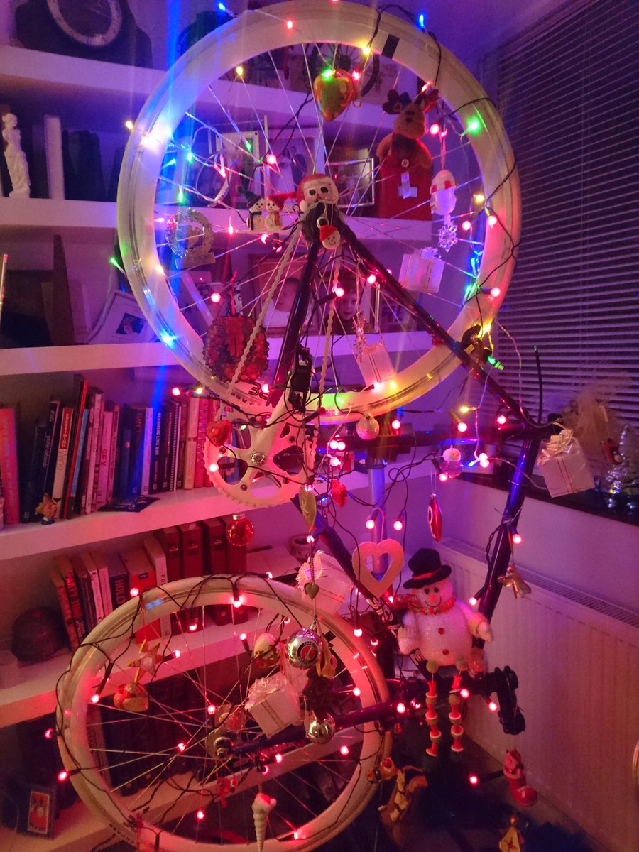 Brakebikes's tweet photo. When you have a bike company..  
Why buy a #Christmastree 
#biketree 

#cycling to #santa #fatherchristmas #wheels https://t.co/tFN6K8ZgNW