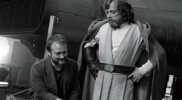 MarkHamill's tweet photo. SHOUT-OUT to @rianjohnson for no particular reason other than being my friend, collaborator &amp; guru. You quelled my fears, listened to my endless stream of terrible ideas &amp; occasionally used a few here &amp; there. 
  #GenialGenius  #ThanksFromAGr8fulPadawan https://t.co/Hohw60i9jW
