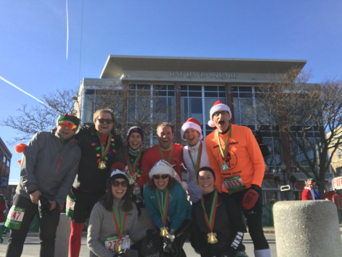 drlouisemason's tweet photo. Getting into the festive spirit...thanks for a great @BillRodgersRACE Jingle Bell 5k #somerville run https://t.co/zCzqUpKmlS