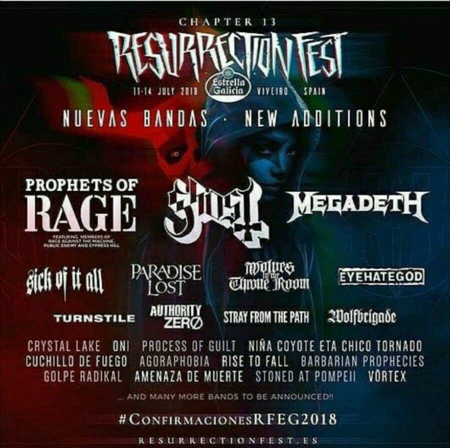 🤘VÖRTEX NOS VAMOS AL RESU 2018🤘

Es todo un honor para nosotros formar parte de este increíble cartel. 

Se va a liar una buena en Viveiro, ¿te veremos alli?