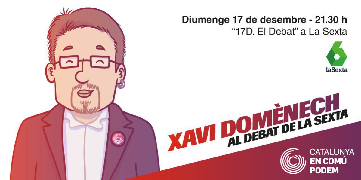 JovesEco's tweet photo. Comença #17DebatL6! Connecteu i escolteu al @XavierDomenechs defensant els nostres drets! #TenimMoltEnComú #TenimLaClau https://t.co/oQ28doFCCH