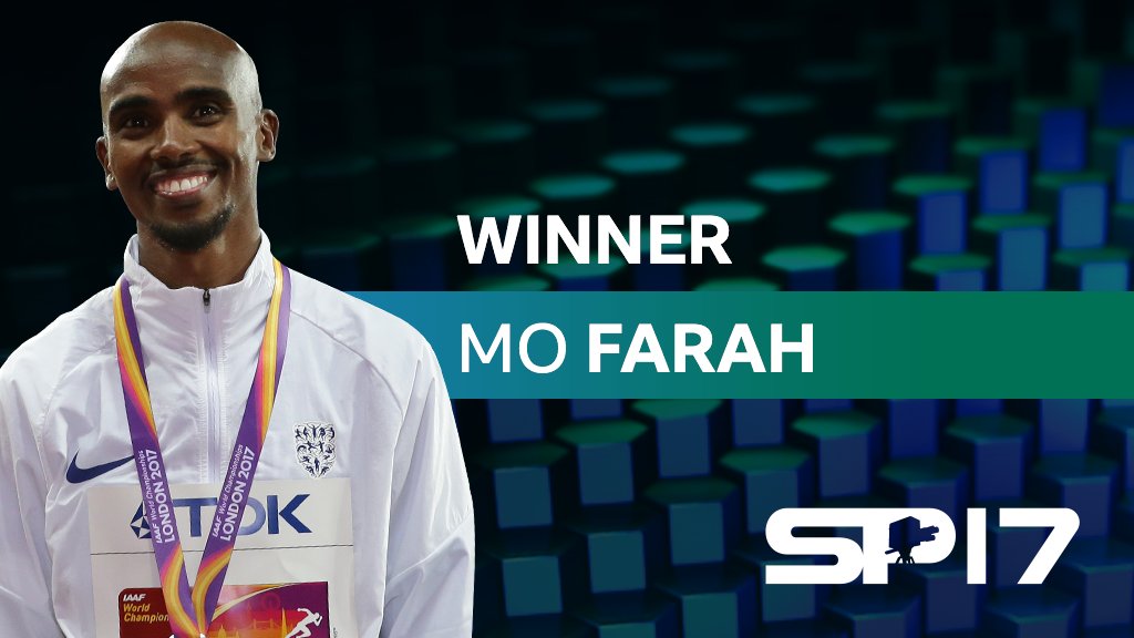 He won his third consecutive 10,000m gold at the World Championships and silver in the 5,000m.

Mo Farah has been named BBC Sports Personality of the Year.

Congratulations Mo. #SPOTY