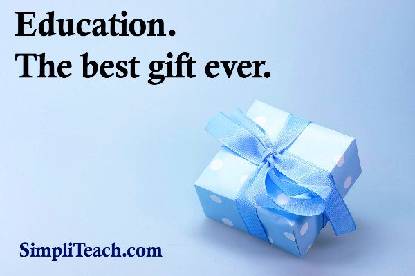 SimpliTeach's tweet photo. And #education is the kind of gift you can unwrap any time of the year - day or night - when you need those skills or inspiration. https://t.co/rquC1GVvrl