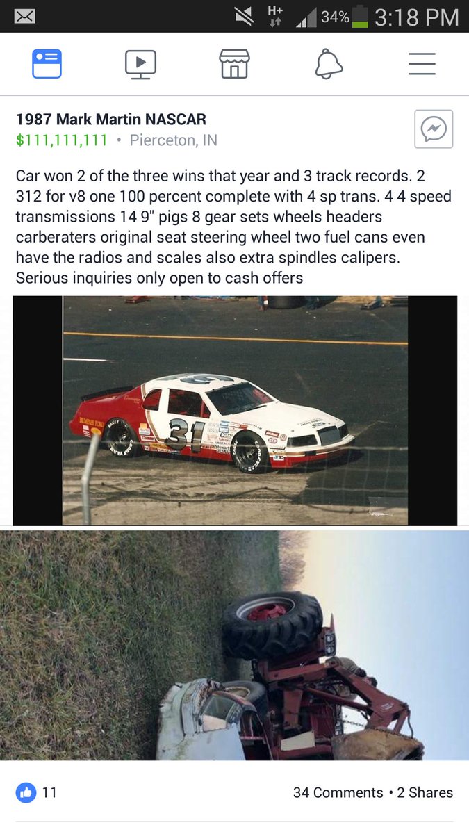RaceCrashReddit's tweet photo. @markmartin found someone selling one of your old cars!

https://t.co/4yl1H92HSo https://t.co/ANRUhiX7u1