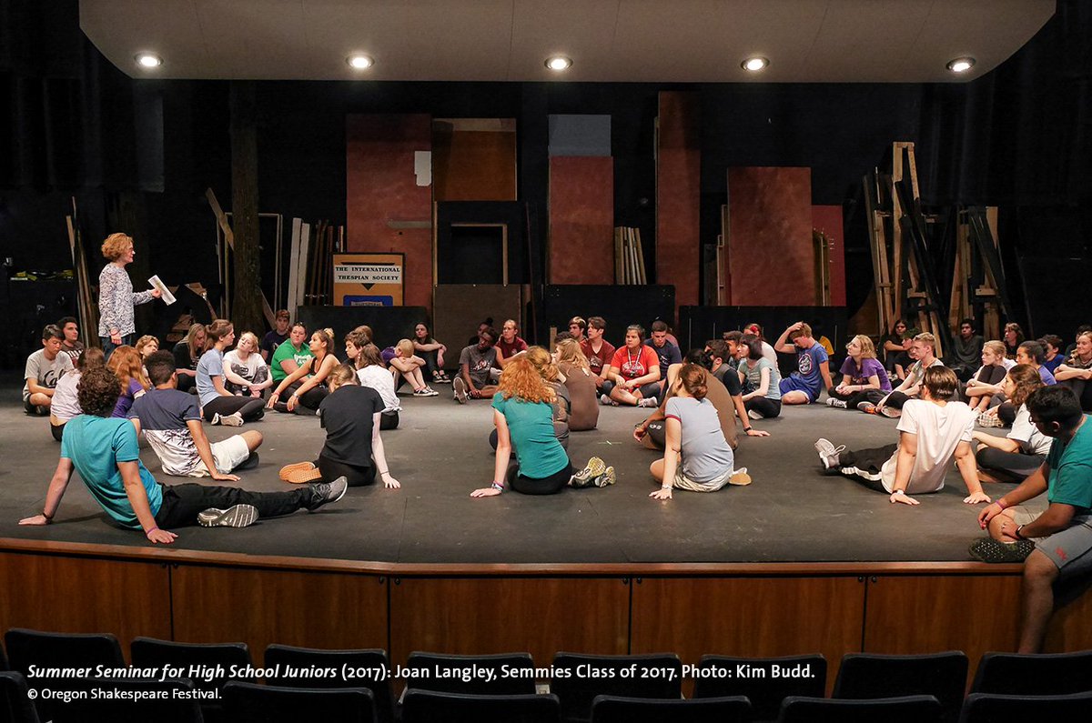 osfashland's tweet photo. The #SummerSeminar for High School Juniors application is open!!
Every summer, a diverse group of students visits OSF for 2 exciting weeks of acting, tech, playgoing, forums, & workshops. Scholarships available; apply by March 31; & SHARE! #Semmies https://t.co/4bxwSLH3Fd https://t.co/EriC9wGXPk