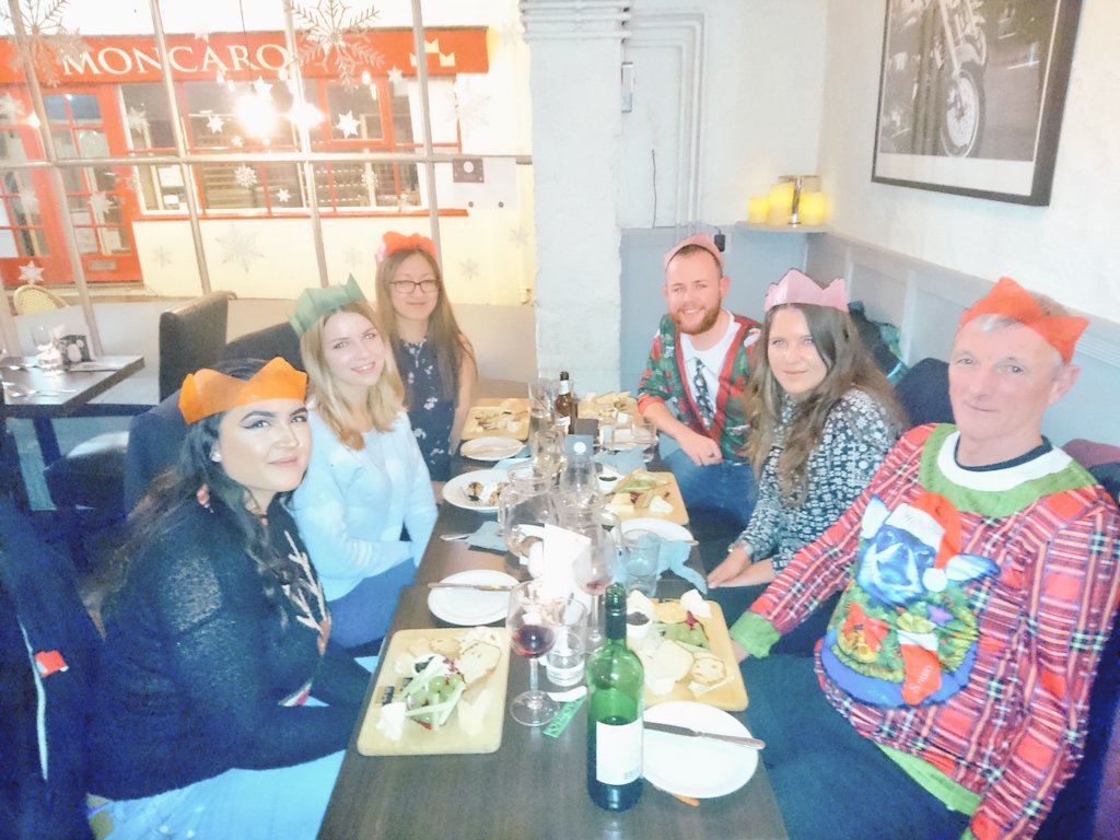 Christmas meal courtesy of @Luxottica <a href="/sunglasshut/">Sunglass Hut</a> #worknightout at IL Bistro. Excellent service. Lovely food! Fun had by all! #Christmas #ilbistrobrighton #Brighton #Christmasjumpers #sparky #checkoutthosechristmasjumpers