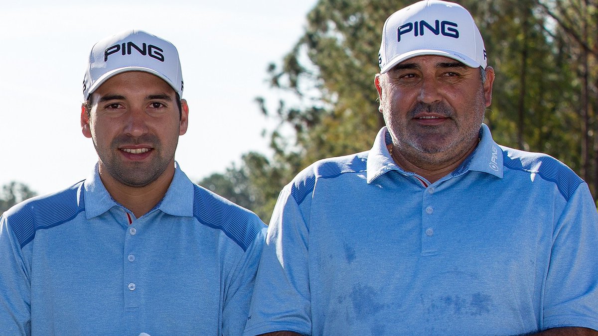 JPAGOLF's tweet photo. Enormes los "Angeles" Cabrera de Villa Allende: campeones del #FatherSon Challenge 2017 con -25. Le ganaron a los Duval, Langer, OMeara, Nicklaus, Lehman, Funk, entre otros. Felicitaciones campeones!!! @cabrera_pato https://t.co/lpQgUD6V1T