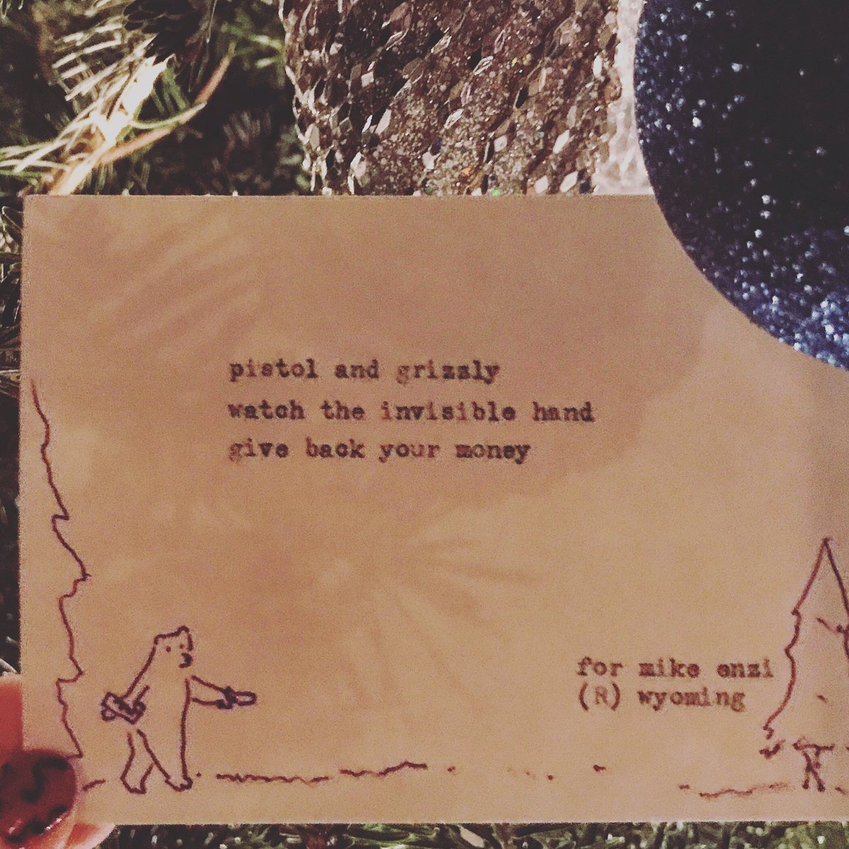 LisaAnnMarkuson's tweet photo. #PoemsForSenators
Day 99
@SenatorEnzi
#taxes
#bears
#prosperity https://t.co/lKiomsKYCT