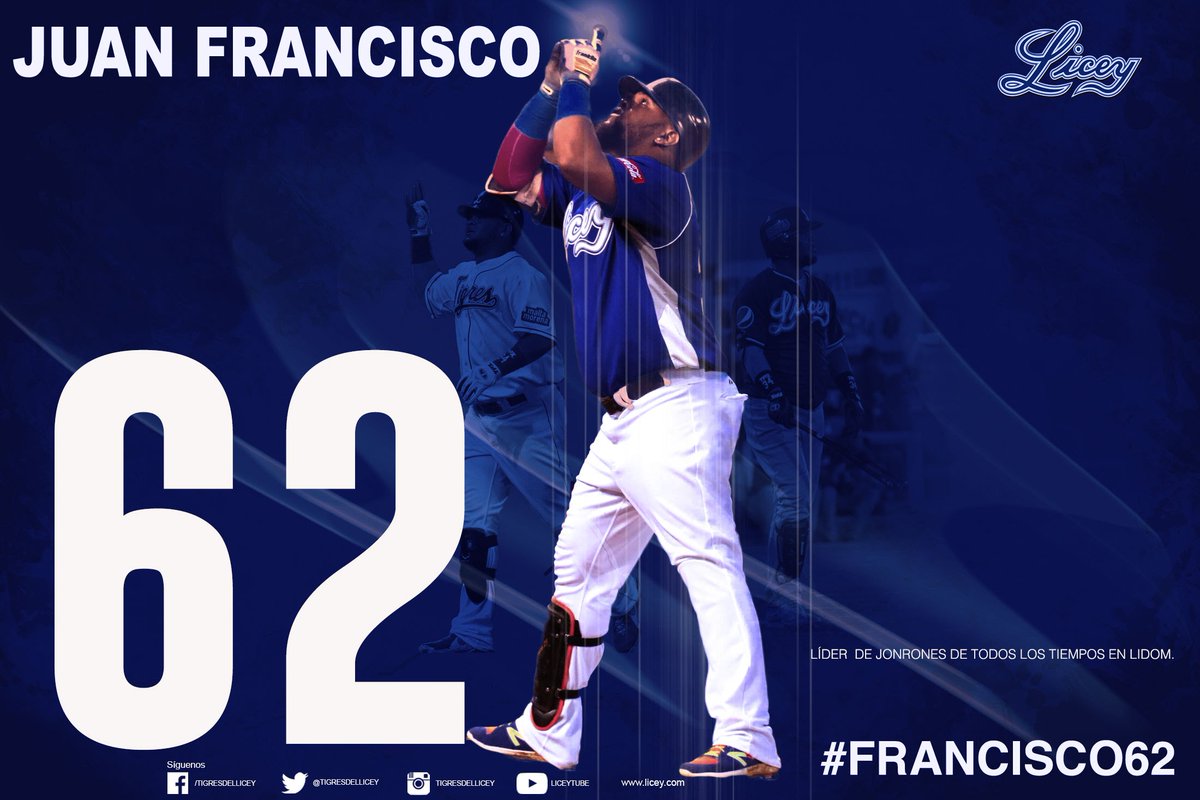 TigresdelLicey's tweet photo. ¡JUAN FRANCISCO NUEVO REY ABSOLUTO DEL HR EN LIDOM!

¡Felicidades!

#Francisco62 #LiceyFamily https://t.co/tEfIBzucfX