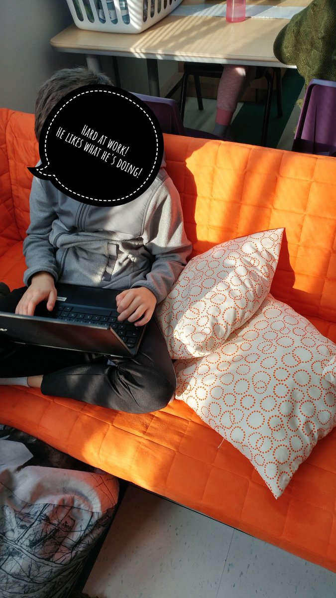 MZ_NREE's tweet photo. Here is my student D hard at work! Last week was procedural writing. We watched Tasty's 3-ingredient Chocolate Icecream Pie video. Each of them had to create a written procedure. They can't wait to make it for the holidays! 
#technology #buzzfeed #tasty #language #grade5 https://t.co/iEboWrkFwY