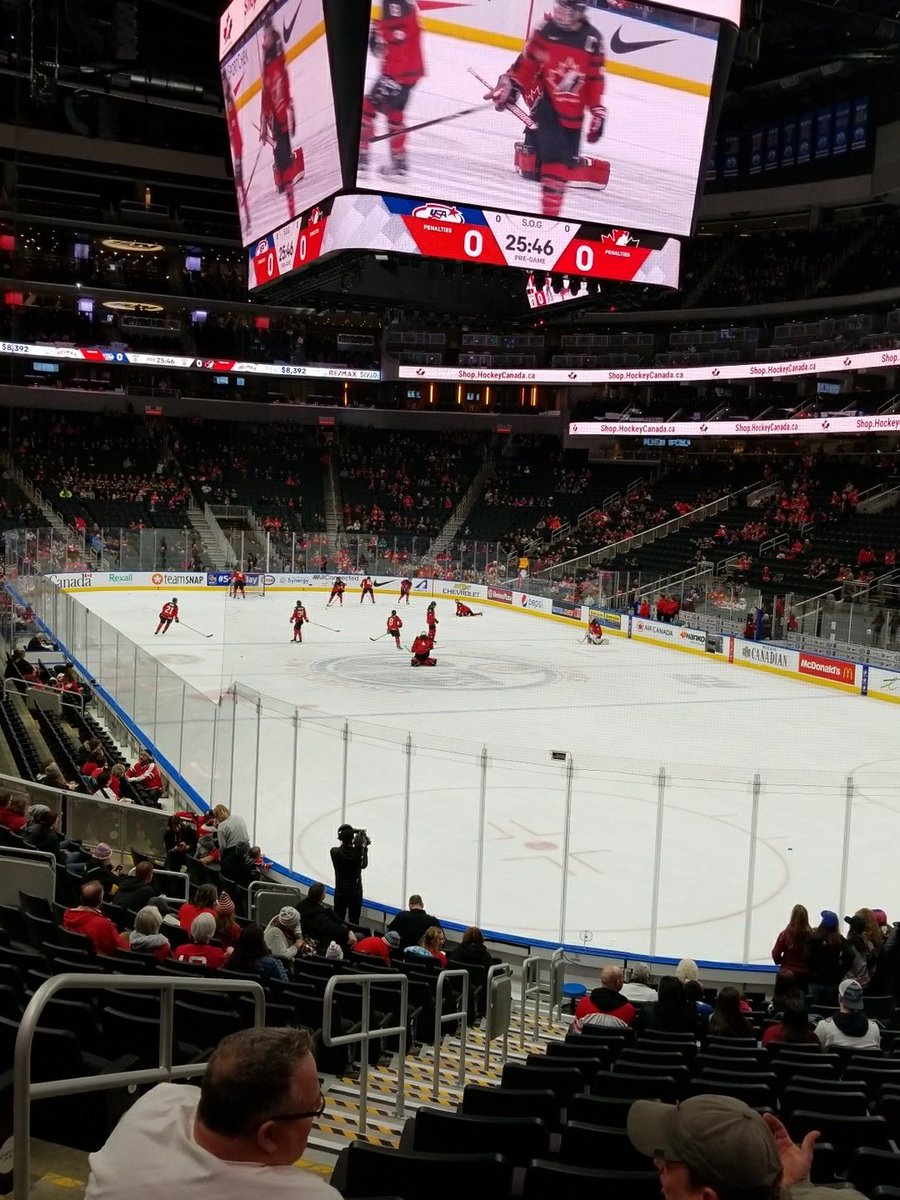 Coop452's tweet photo. Rogers arena to watch team Canada female hockey at its greatest. #RMFHL https://t.co/hhKx5huoNq