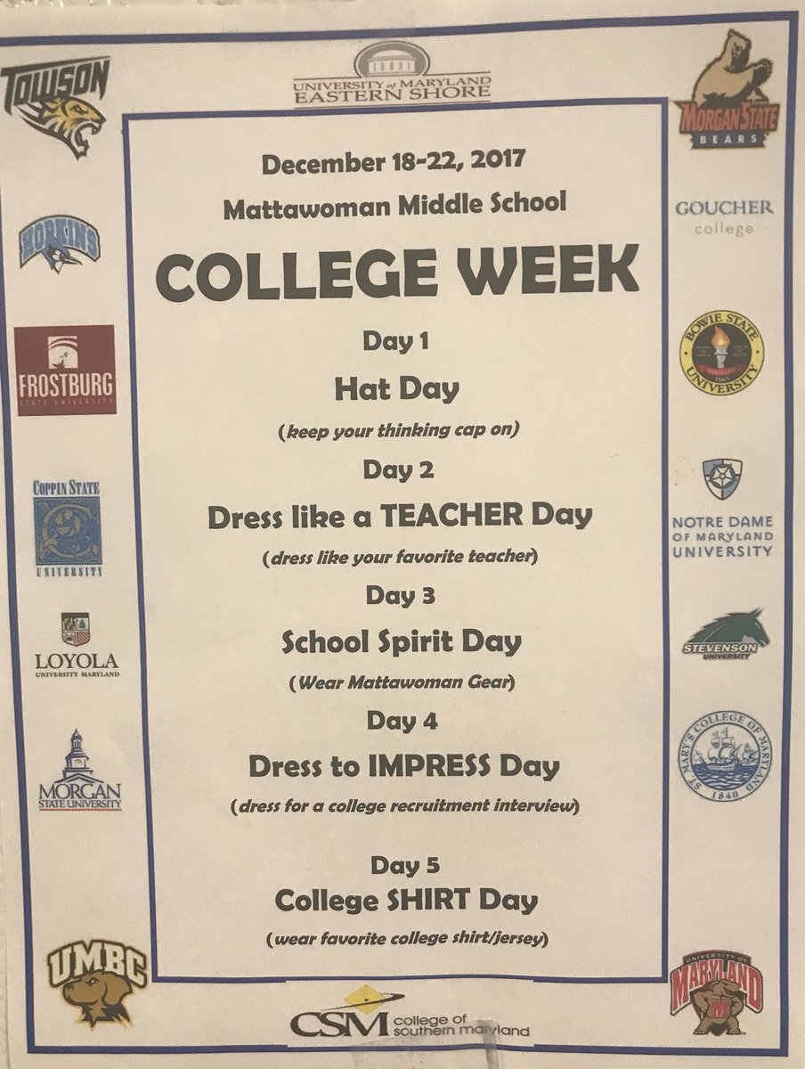 It’s Spirit Week at the Magic Kingdom! 

Which grade is going to win?

Monday- Hat Day 🎩 🧢 
Tuesday-Dress like a Teacher Day 👩‍🏫 
Wednesday- School Spirit Day 
Thursday- Dress to Impress Day 👔👗
Friday- College Shirt Day