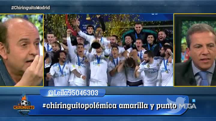 elchiringuitotv's tweet photo. ¡OJO! @cristobalsoria: "YO QUIERO QUE EL REAL MADRID PIERDA HASTA LOS AVIONES". ¡VENTE a #ChiringuitoMadrid! https://t.co/8jqlmNxZfh
