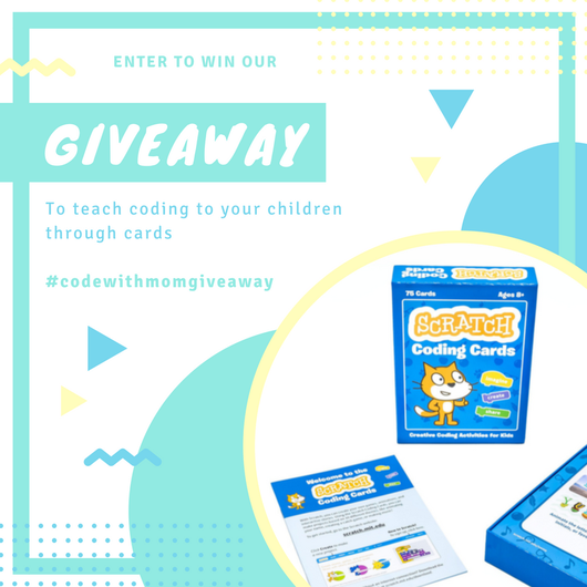 CodeWithMom's tweet photo. Enter the contest before it's too late and win these Scratch coding cards to learn coding with your kids! https://t.co/Vh2W4xDSaC https://t.co/6a8e9jQut5