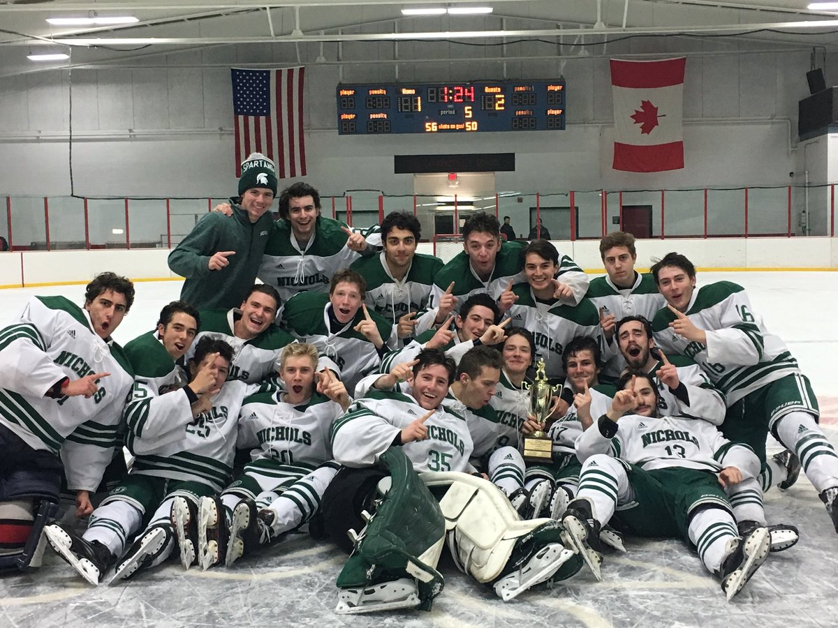 NicholsHockey's tweet image. #StreetDemon of the game goes to the entire @NicholsHockey team. Complete #JamandSandpaper effort. Robbie Nuchereno named Tournament MVP. #P12