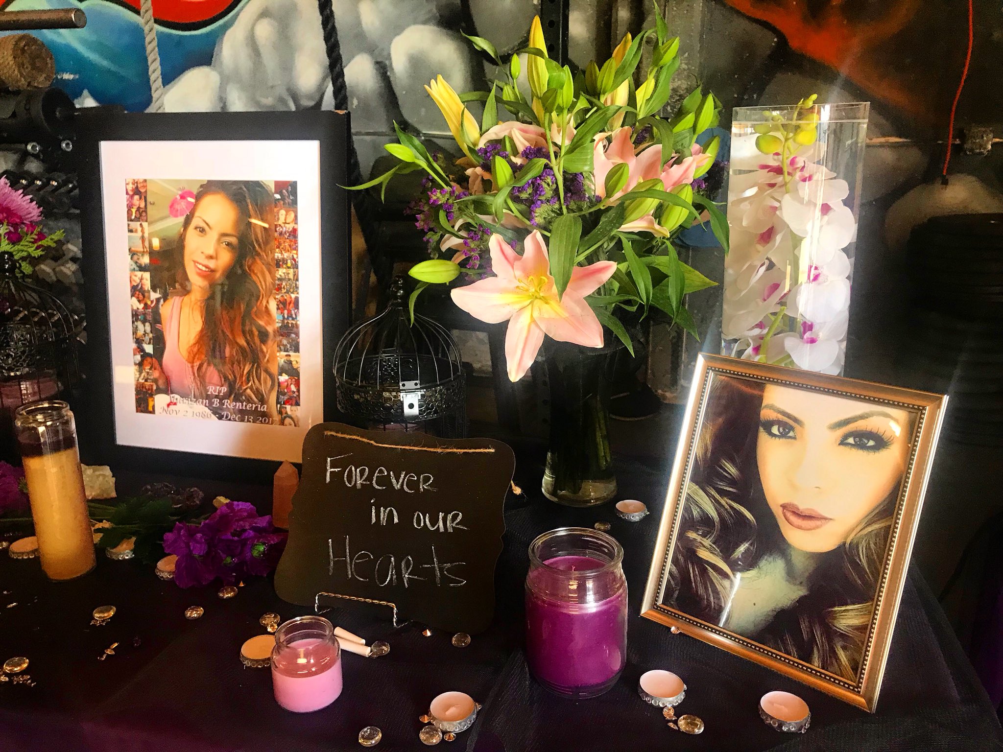 2 pic. Beautiful Vigil today in memory of @YuriLuv you will be missed! 💜🦄🔮We released purple balloons