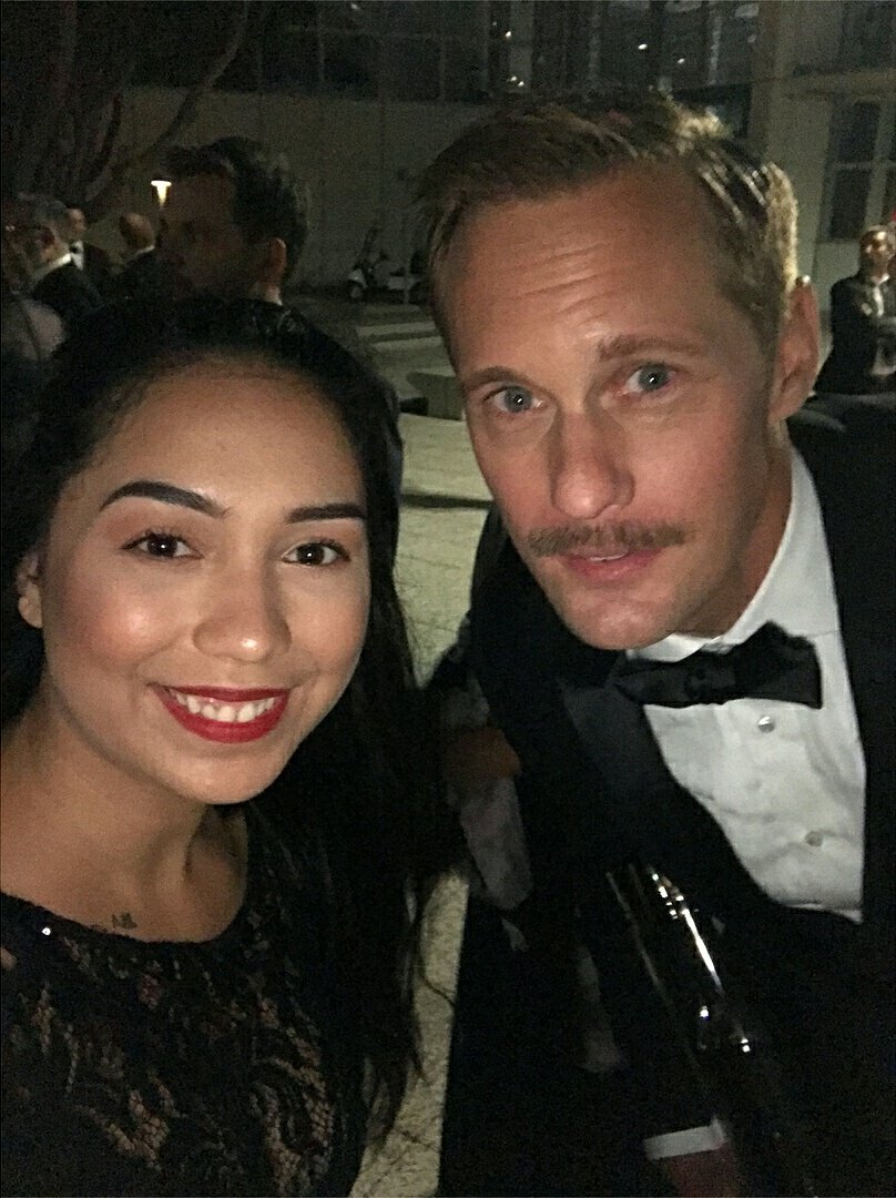 📸: New/Old Photos Of #AlexanderSkarsgard with a fan. (Via Instagram: meganamrinyc) #Emmys2017