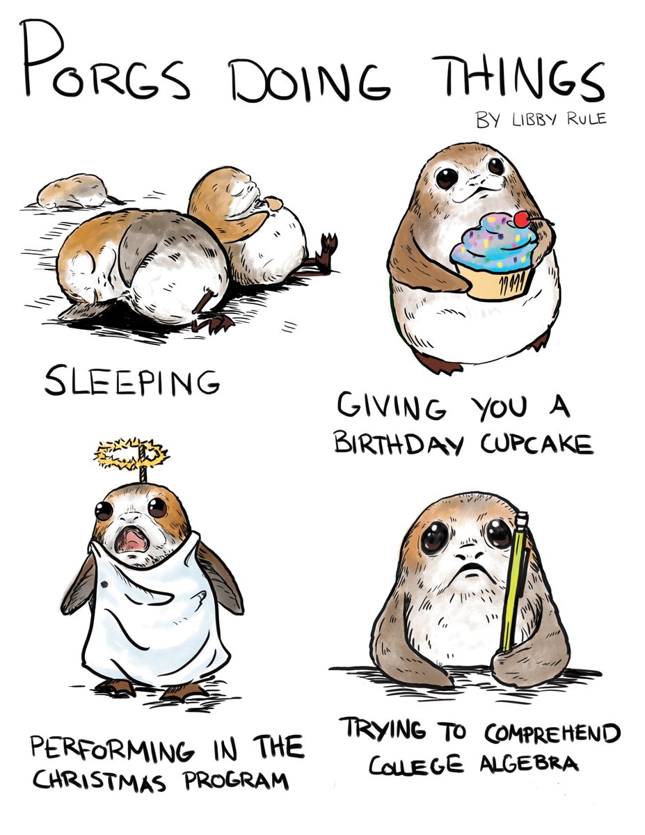 I would watch a whole feature film of just #porgs doing things.