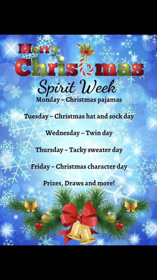 Spirit week kicks off tomorrow with Pajama Day!