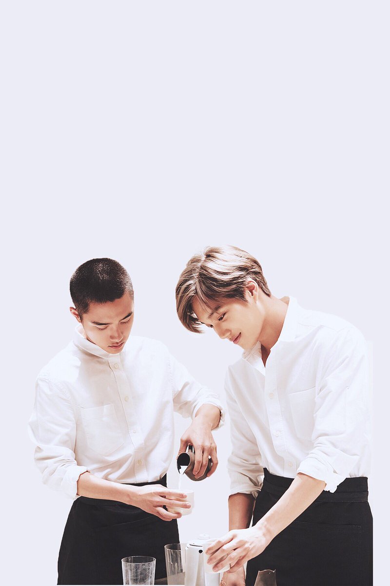 nathasya92's tweet photo. [edit]

KAI &amp; D.O.
➖

Every morning, before running the cafe, they always do this. 

It is their favorite activity. ☕️

#CafeUniverse #EXO https://t.co/PaDrVw67ar