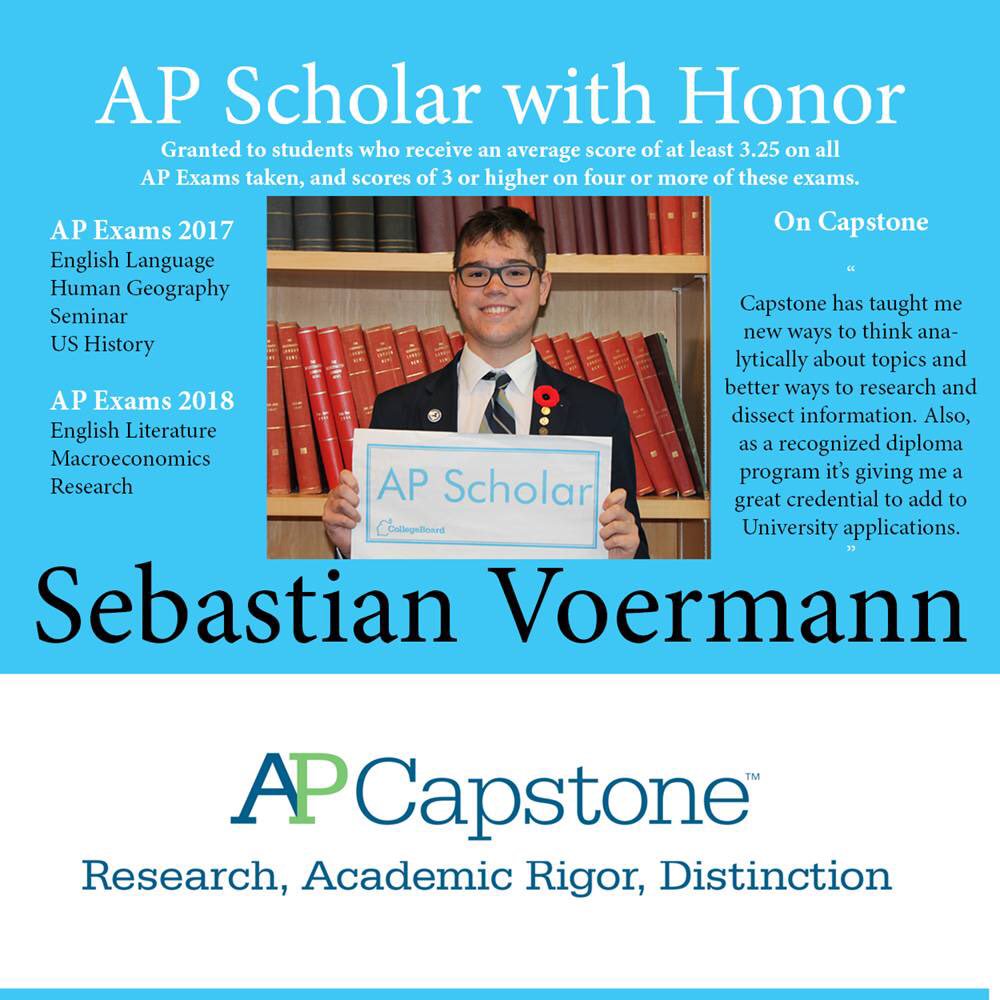anjuliahooja's tweet image. AP#26 @ApplebyCollege-Celebrating success of an AP Scholar with Honor &amp;amp; AP Capstone student Congratulations, Sebastian! #APCapstone #Appleby #APProgram