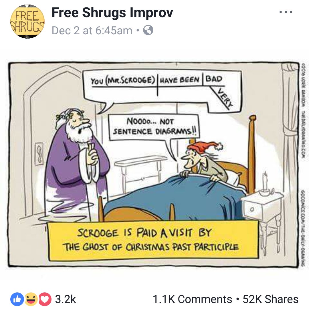 Funny joke, but bad diagramming. Ugh. #predicateadjective #sentencediagramming #grammarnerd