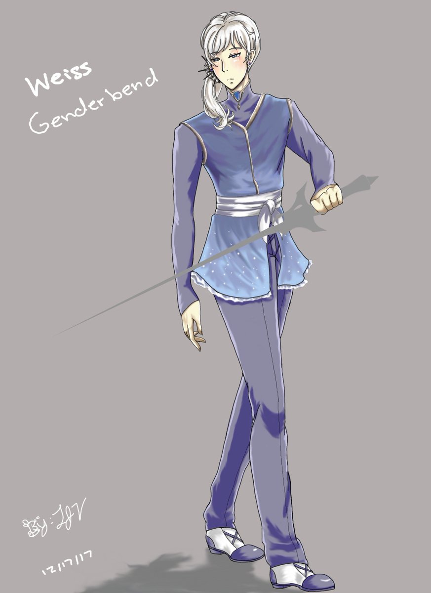 SchemingTom's tweet photo. Finished Weiss. Wonder why this didn't happened yet. #RWBY #BlendingPractice https://t.co/u8jEFIisIR