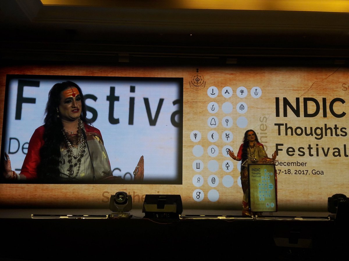 vikramsampath's tweet photo. Laxmi Narayan Tripathi's powerful talk on how the third gender is so much part of our civilizational imagination @indfoundation #itf2017 https://t.co/higv6uyZ4P