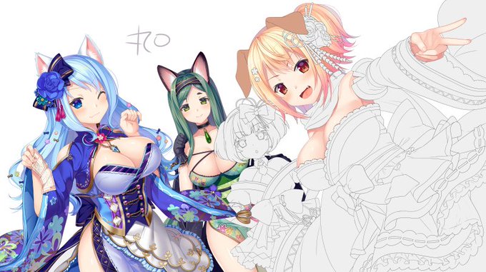 二人目塗れた。色々隠れちゃうけど 