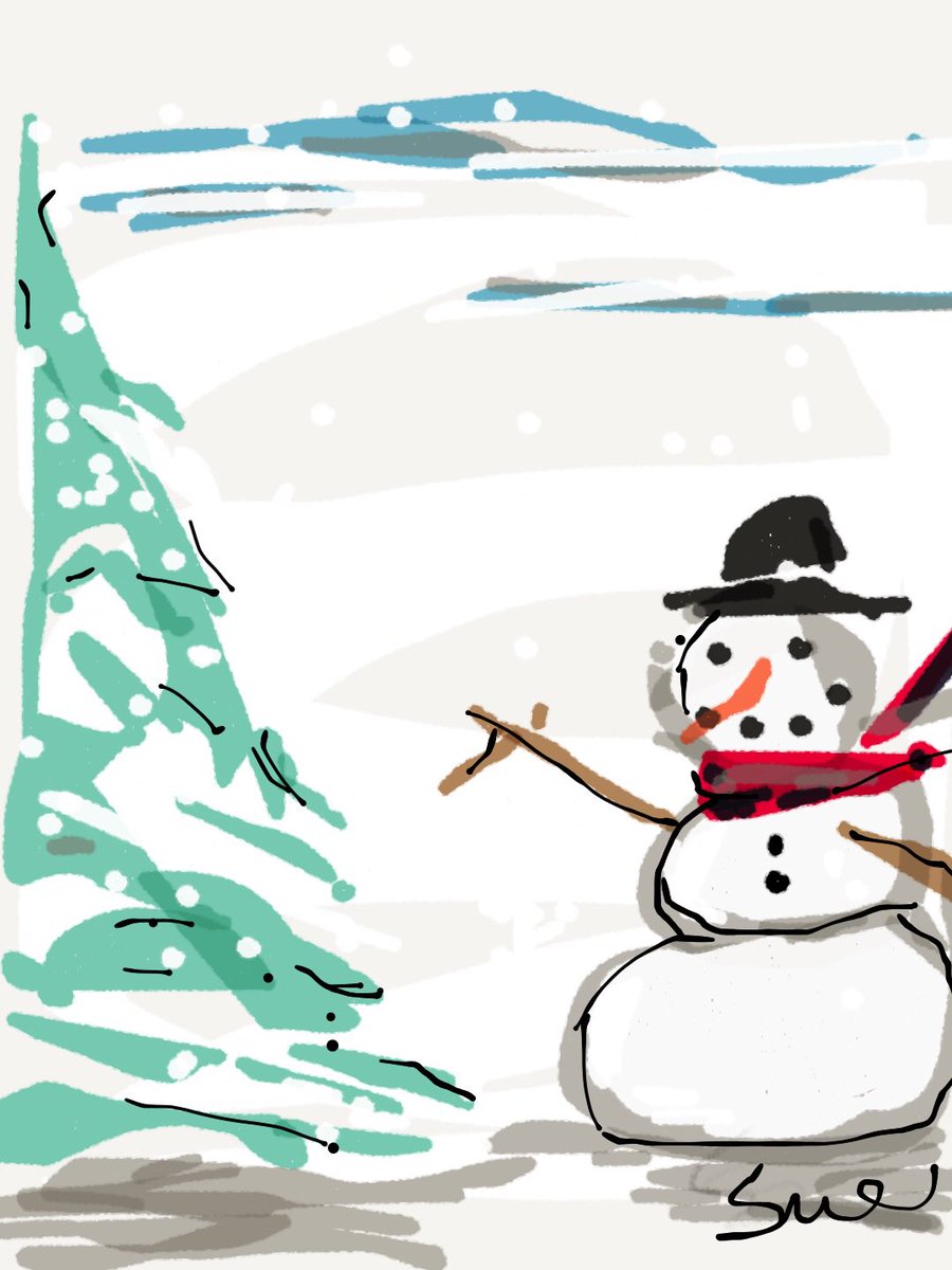 piadoraart's tweet image. A little drawing I just did using #Paper app on my iPhone while watching #SharkTank. Merry Christmas everyone.