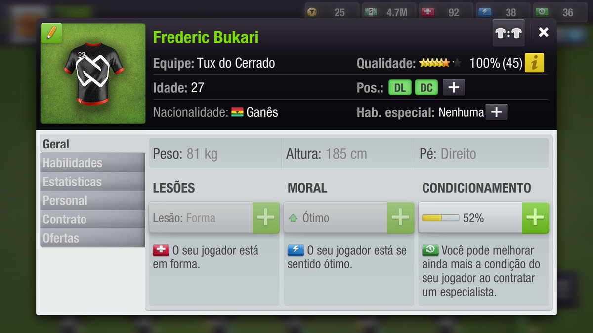 TuxDoCerrado's tweet photo. Fizemos algumas contratações, mas o time carece de laterais e meias com diferenciais. Vamos ver o que encontramos ainda no mercado. #TopEleven https://t.co/zCLsnFqjy4