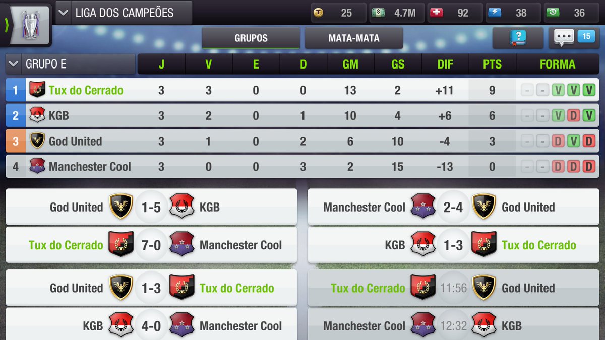 TuxDoCerrado's tweet photo. Se estamos devendo na Liga, estamos bem na Liga dos Campeões e na Copa. #TopEleven https://t.co/slbT5CO8kU