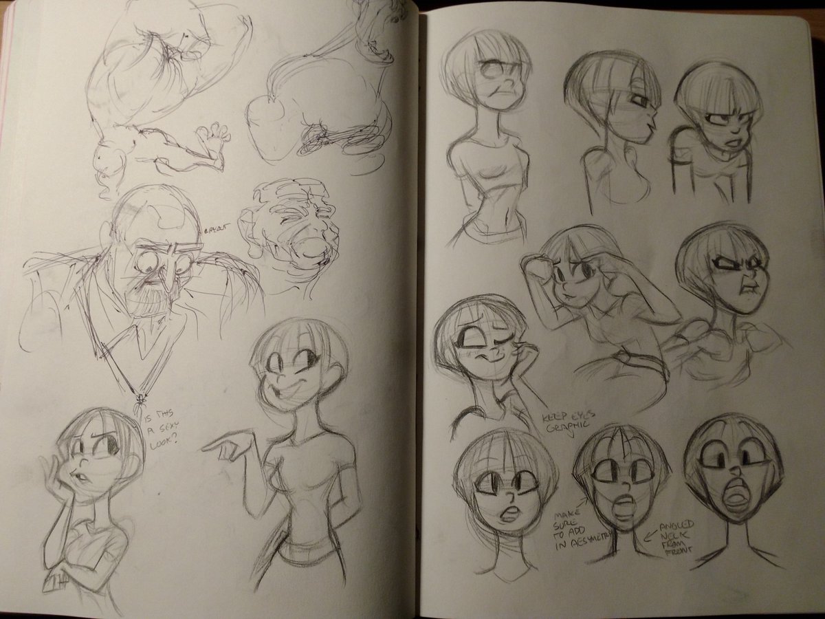 So I noticed for the past couple animation assignments, I noticed some things I keep doing. So I figure, okay, 3/4 instead of side views, no kids and try something a bit more stylistic. So I'll be trying to animate this lady.