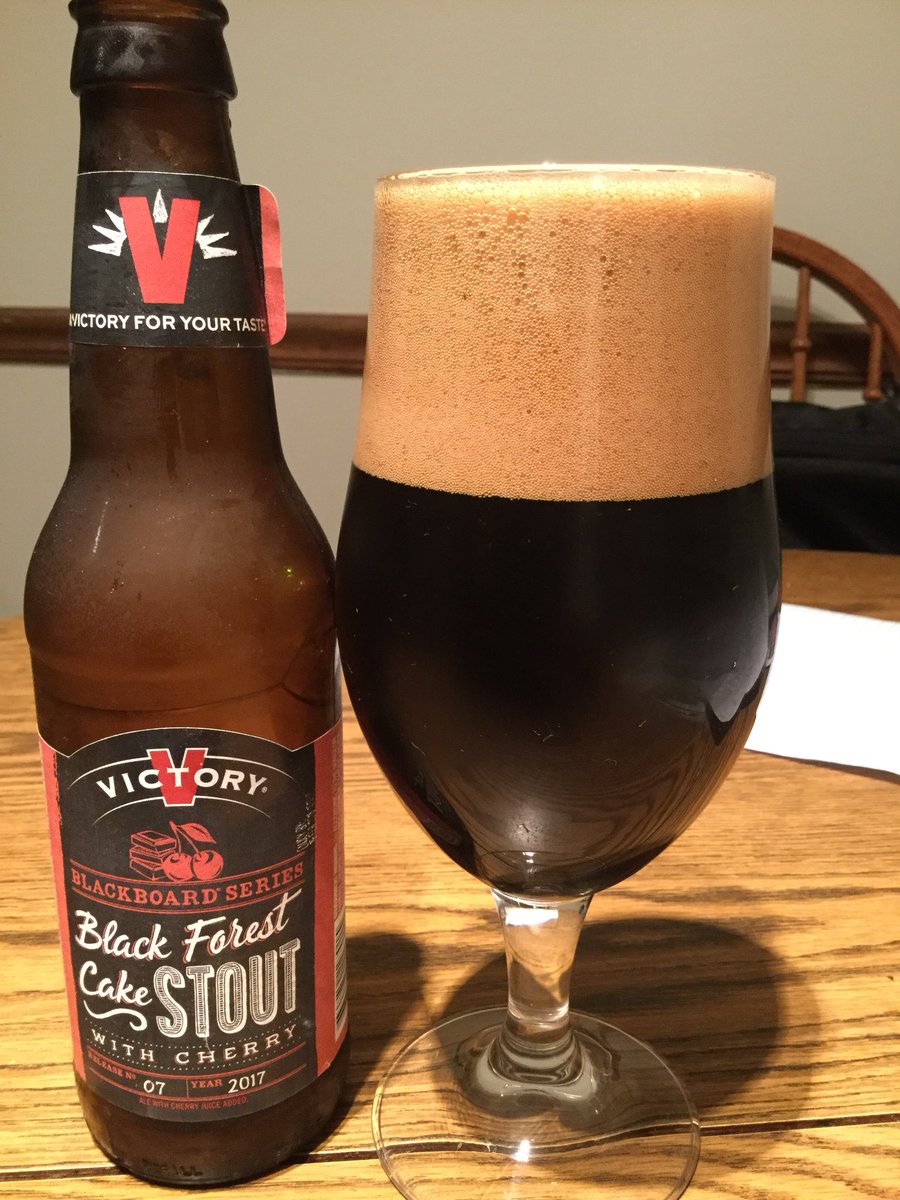 BeerManBrewview's tweet photo. How good does this look and sound? @VictoryBeer #BlackForestCakeStout with cherries. https://t.co/tYhF5YN9P5
