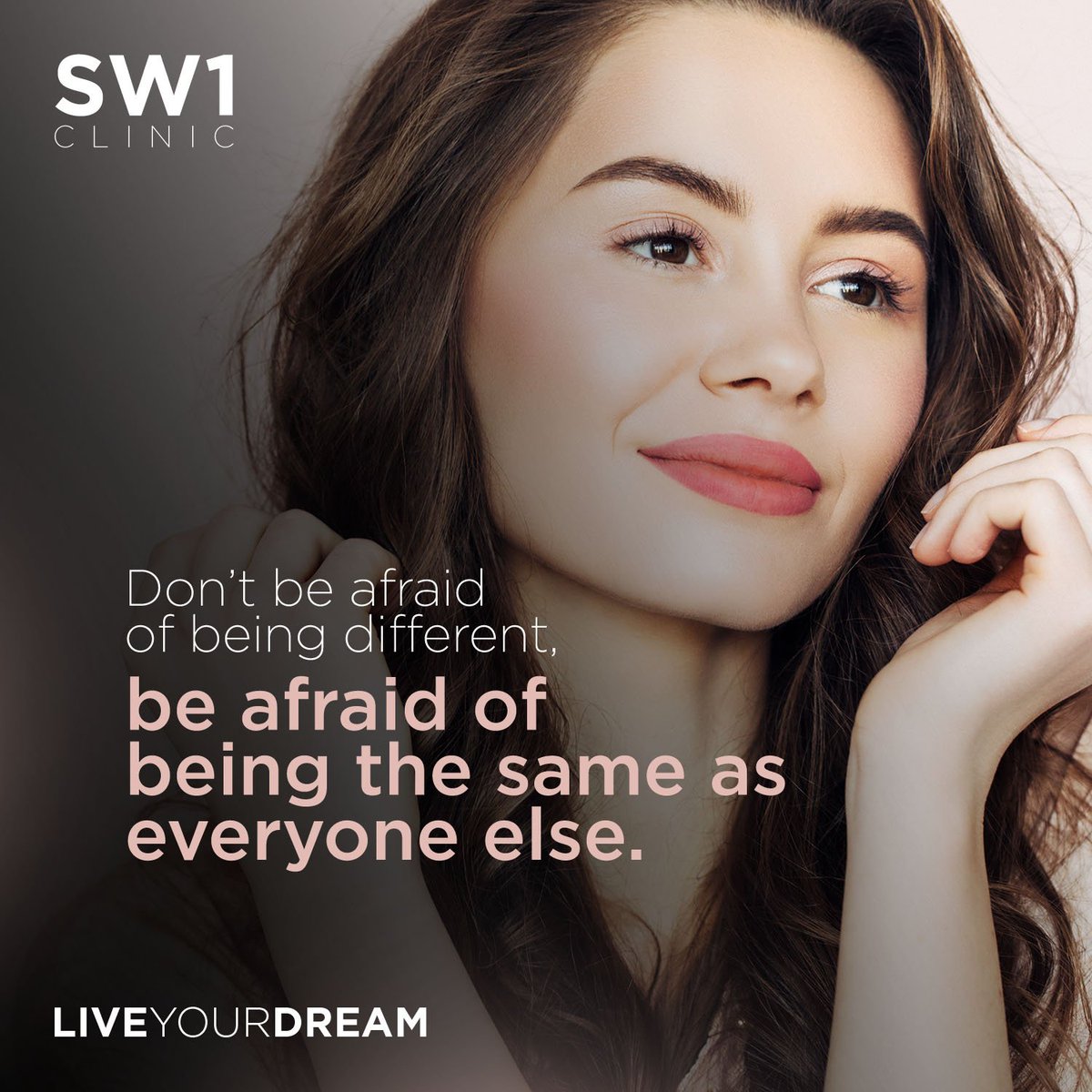 SW1beauty's tweet photo. If you're lucky enough to be different, don't ever change.
#SW1clinic #LiveYourDream #AestheticClinic #WomenEmpowerment https://t.co/hf0KLEydII